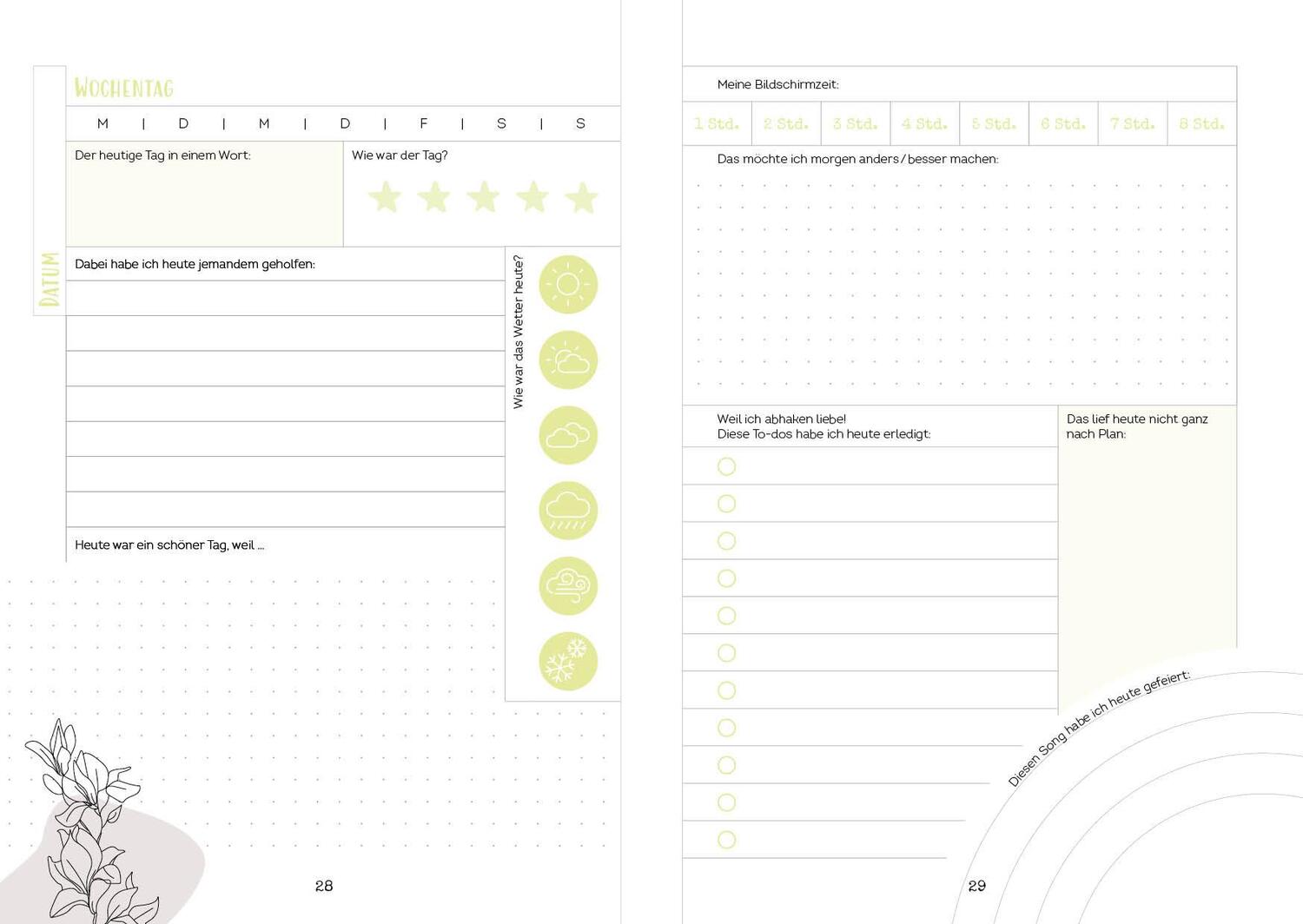 Bild: 9783745918458 | Happy me - Meine 10-Wochen-Tagebuch-Challenge mit Social-Media-Star...