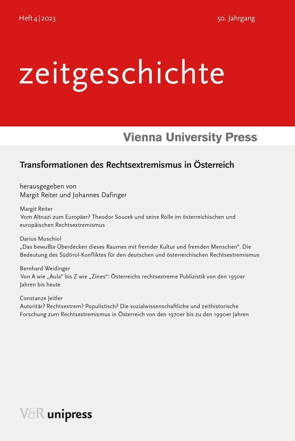 Cover: 9783847115694 | Transformationen des Rechtsextremismus in Österreich | Reiter (u. a.)