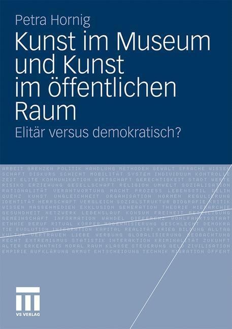 Cover: 9783531175706 | Kunst im Museum und Kunst im öffentlichen Raum | Petra Hornig | Buch