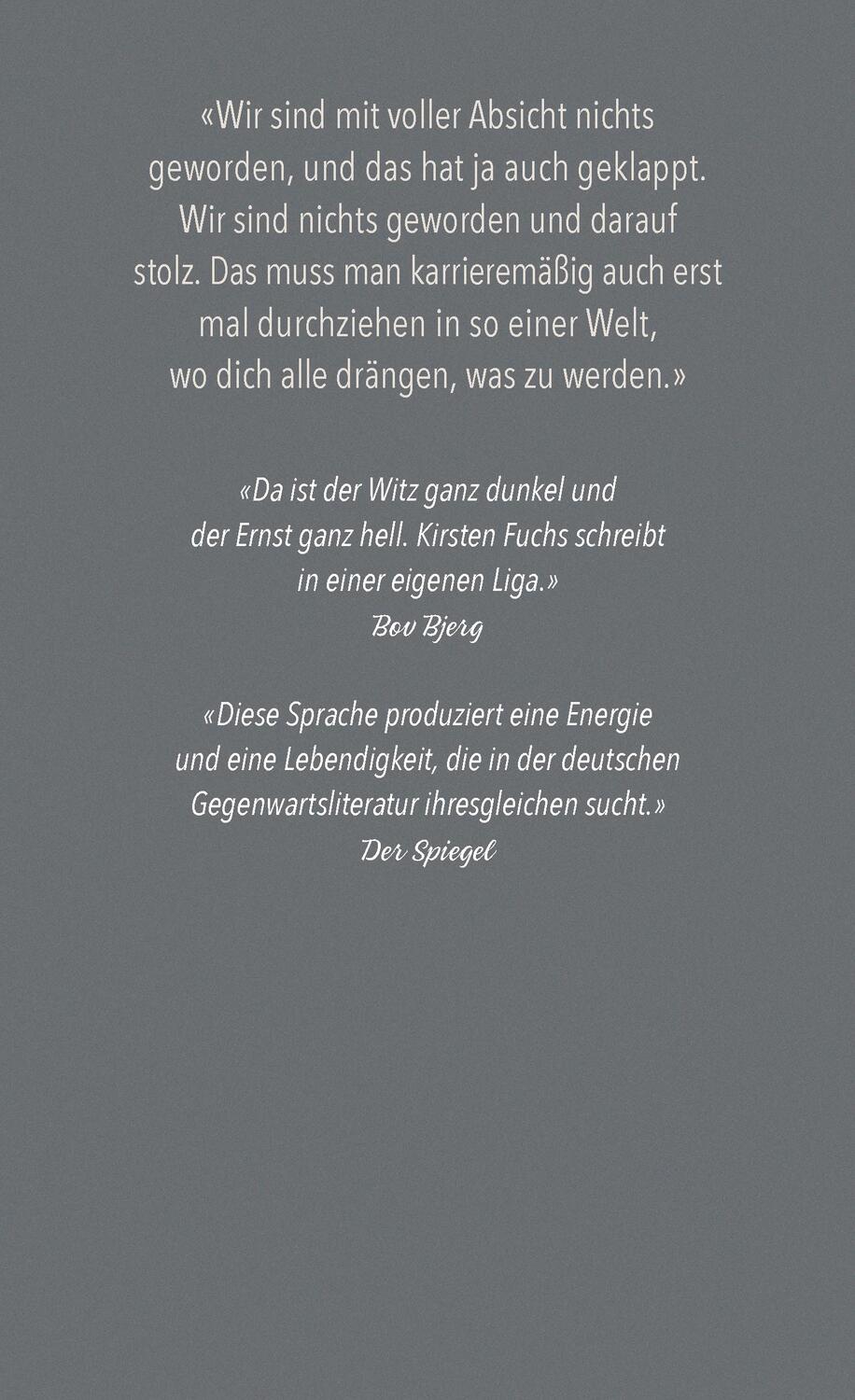 Rückseite: 9783737100441 | Signalstörung | Storys | Kirsten Fuchs | Buch | Deutsch | 2018