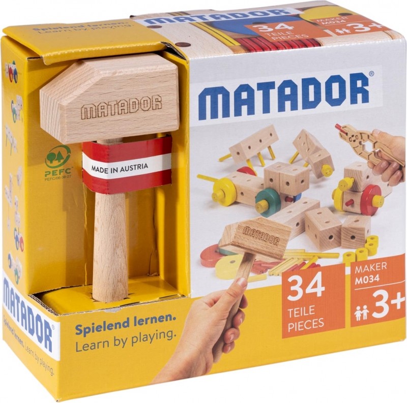 Cover: 9007102210345 | MATADOR 21034 - Maker M034, Baukasten, Holz, 34 Teile,...