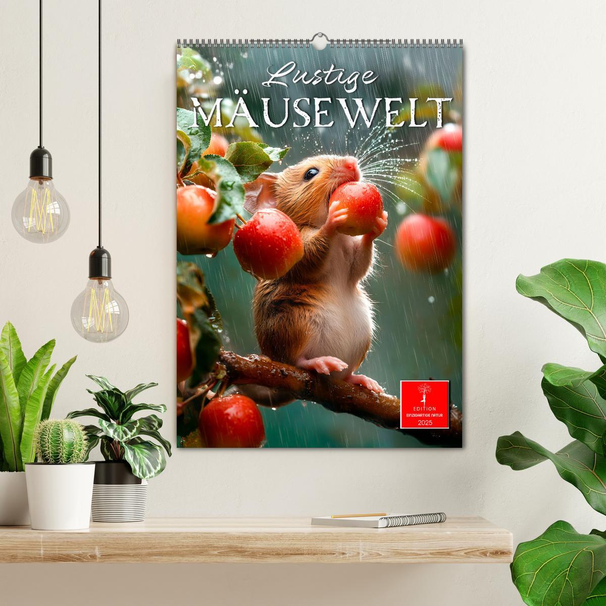 Bild: 9783457217030 | Lustige Mäusewelt (Wandkalender 2025 DIN A2 hoch), CALVENDO...