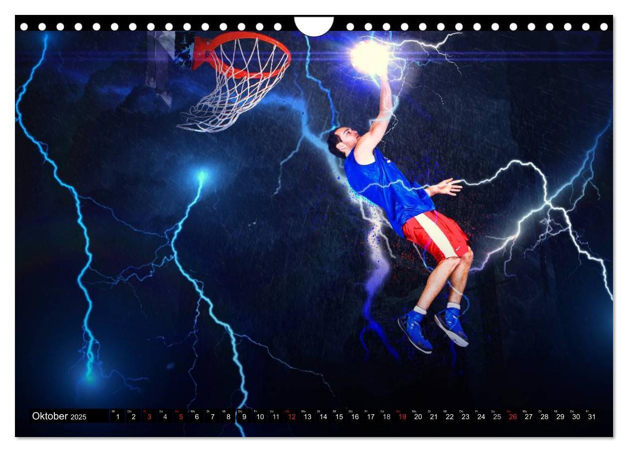 Bild: 9783435616558 | Basketball Fantasiewelten (Wandkalender 2025 DIN A4 quer), CALVENDO...