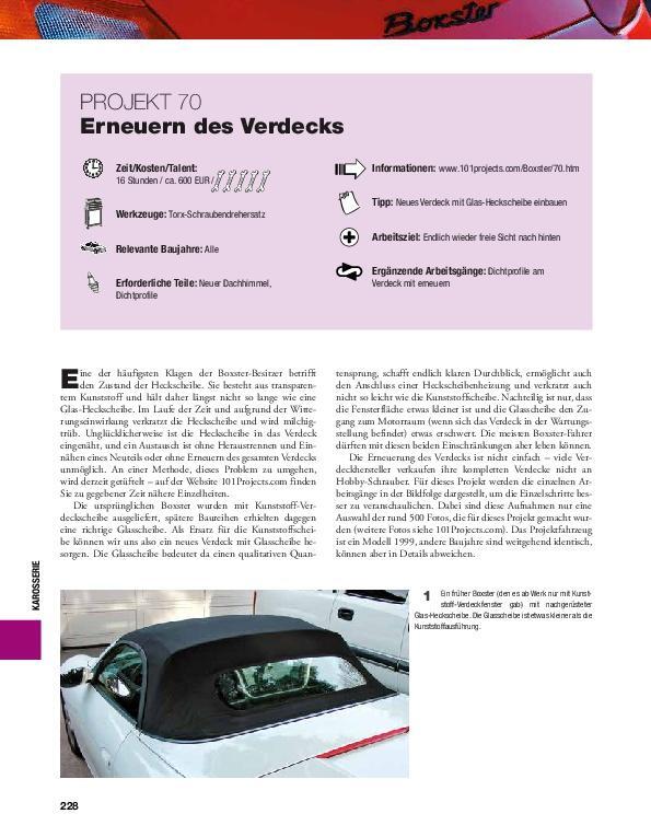 Bild: 9783958431447 | Das Porsche Boxster 986/987 Schrauberhandbuch | Wayne R. Dempsey