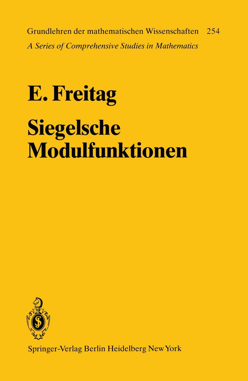 Cover: 9783642686504 | Siegelsche Modulfunktionen | E. Freitag | Taschenbuch | x | Deutsch