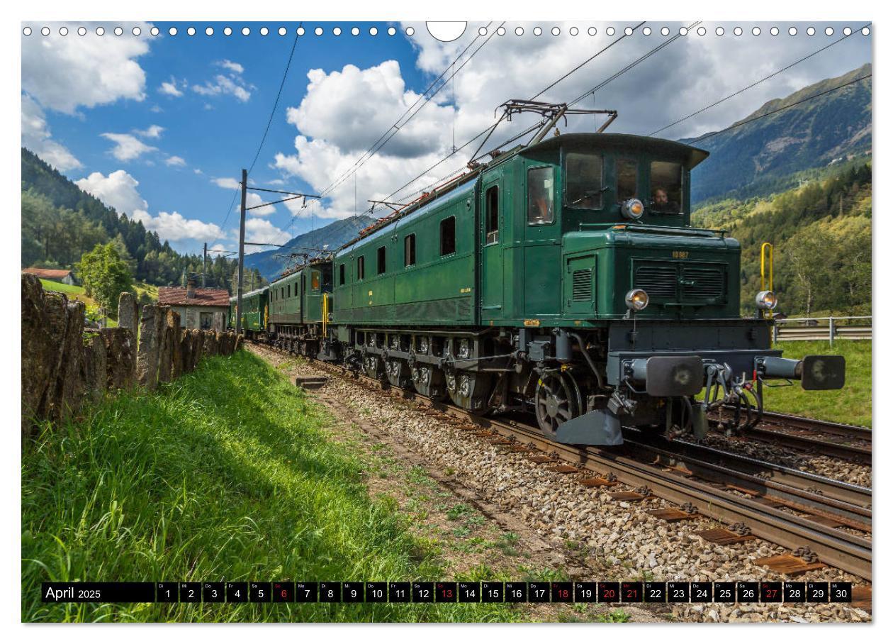 Bild: 9783435346110 | Eisenbahn-Nostalgie - Oldtimer auf Schweizer Schienen (Wandkalender...