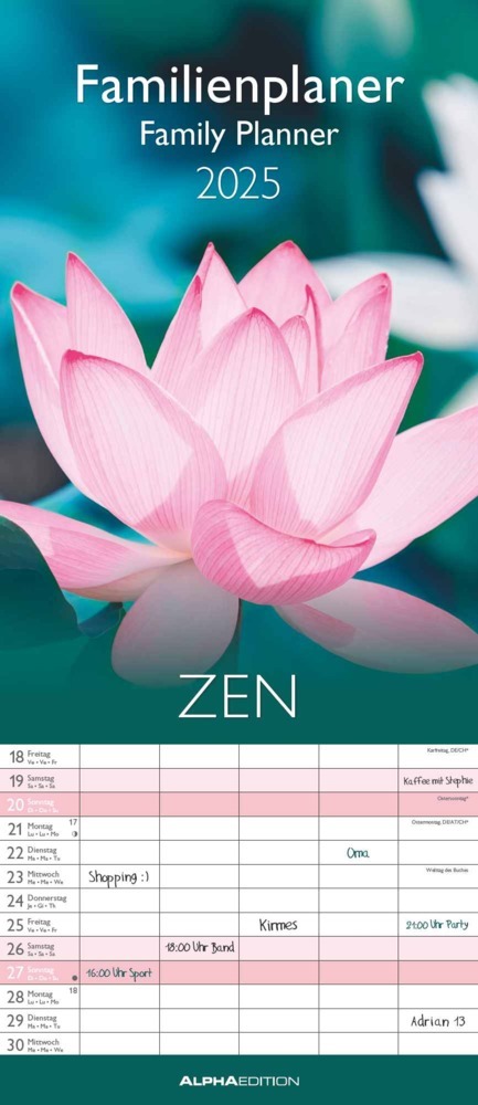 Cover: 4251732341411 | Alpha Edition - Familienplaner Zen 2025 Familienkalender,...