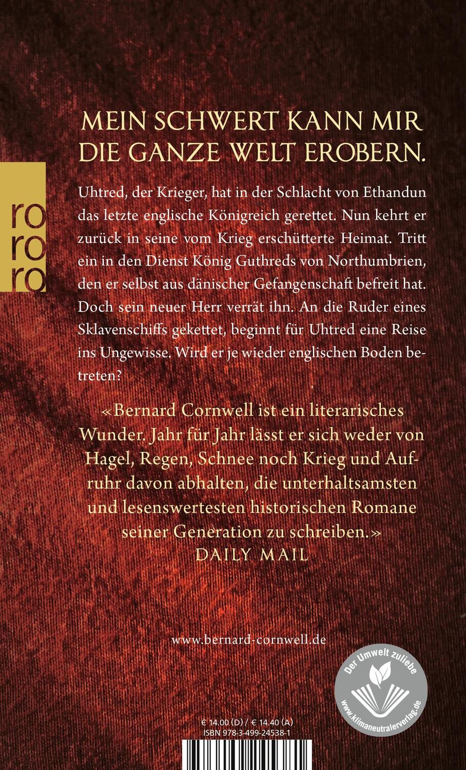 Rückseite: 9783499245381 | Die Herren des Nordens. Uhtred 03 | Bernard Cornwell | Taschenbuch