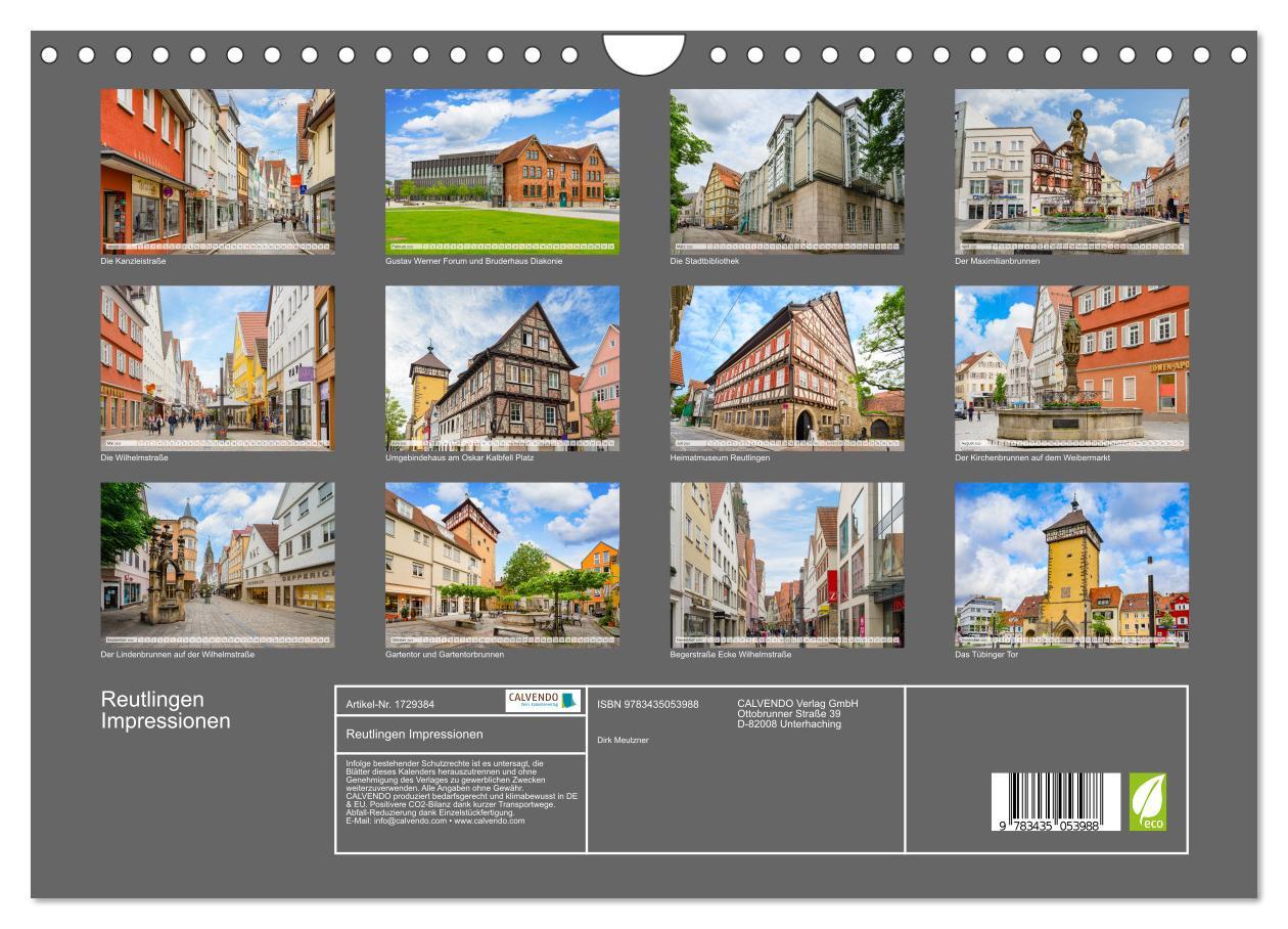 Bild: 9783435053988 | Reutlingen Impressionen (Wandkalender 2025 DIN A4 quer), CALVENDO...