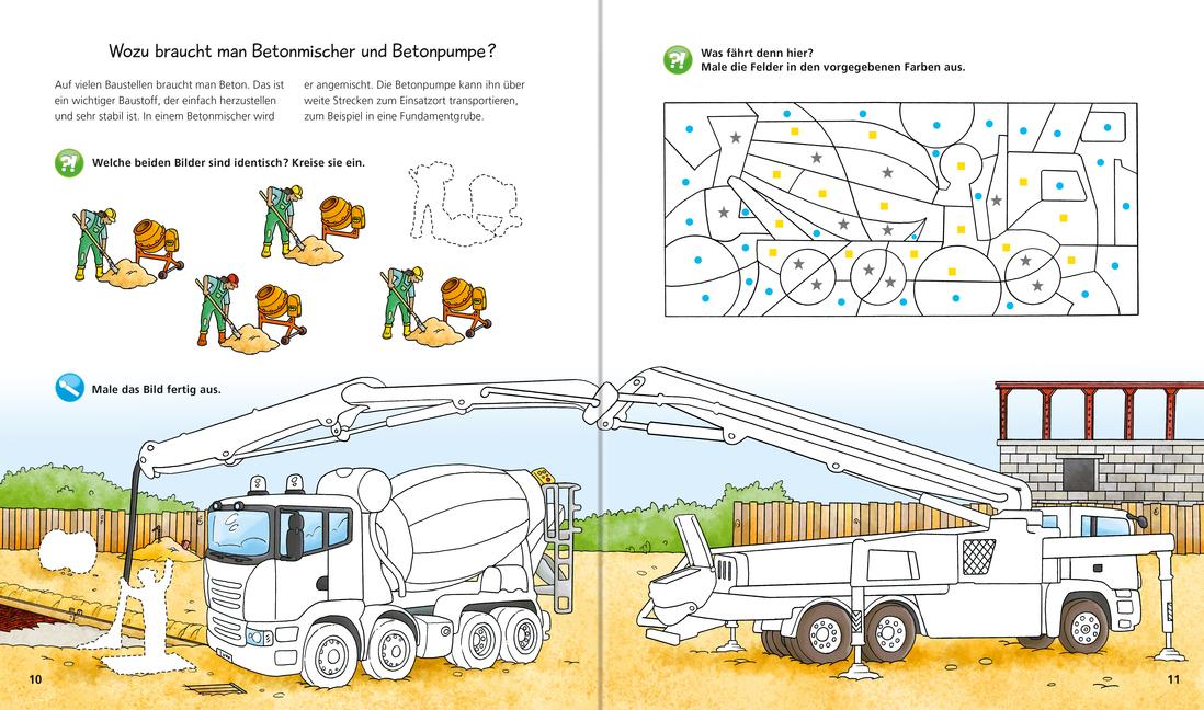 Bild: 9783473329519 | Wieso? Weshalb? Warum? aktiv-Heft: Fahrzeuge auf der Baustelle | Buch