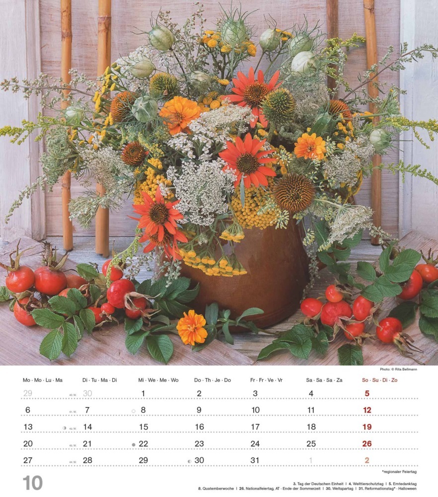 Bild: 4251732342142 | Alpha Edition - Blumenträume 2025 Wandkalender, 30x34cm,...