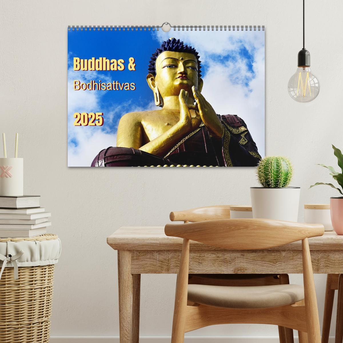 Bild: 9783457136645 | Buddhas &amp; Bhodisattvas (Wandkalender 2025 DIN A3 quer), CALVENDO...