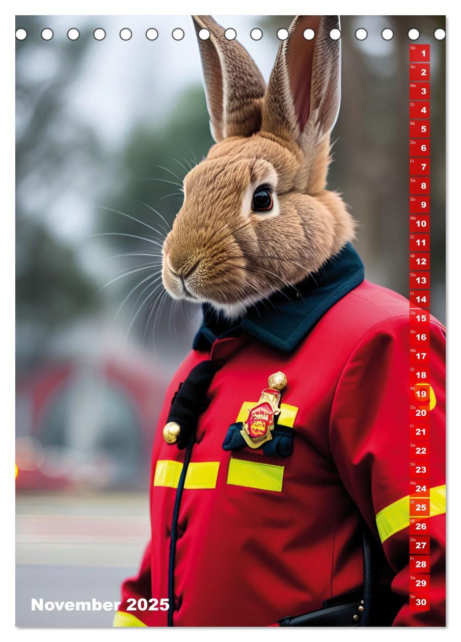 Bild: 9783435882540 | Feuerwehr - Tierischer Feuerwehrkalender (Tischkalender 2025 DIN A5...