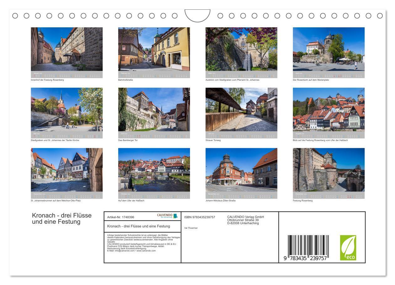 Bild: 9783435239757 | Kronach - drei Flüsse und eine Festung (Wandkalender 2025 DIN A4...