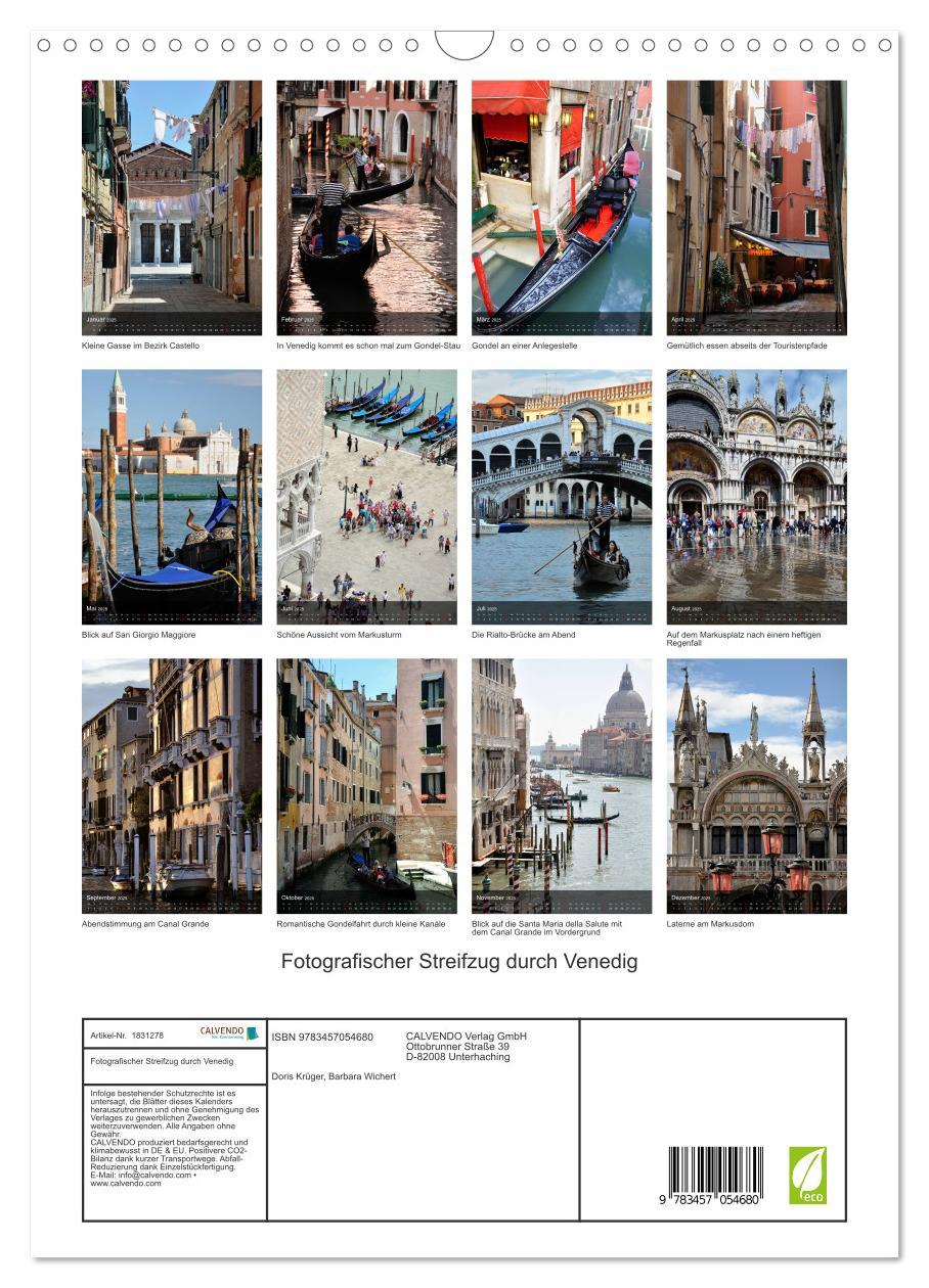 Bild: 9783457054680 | Fotografischer Streifzug durch Venedig (Wandkalender 2025 DIN A3...