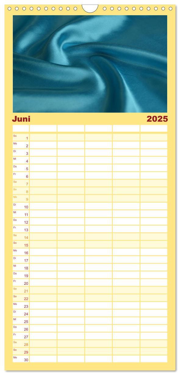 Bild: 9783457103982 | Familienplaner 2025 - Foto- und Bastelkalender Satin - Stilvoll zum...