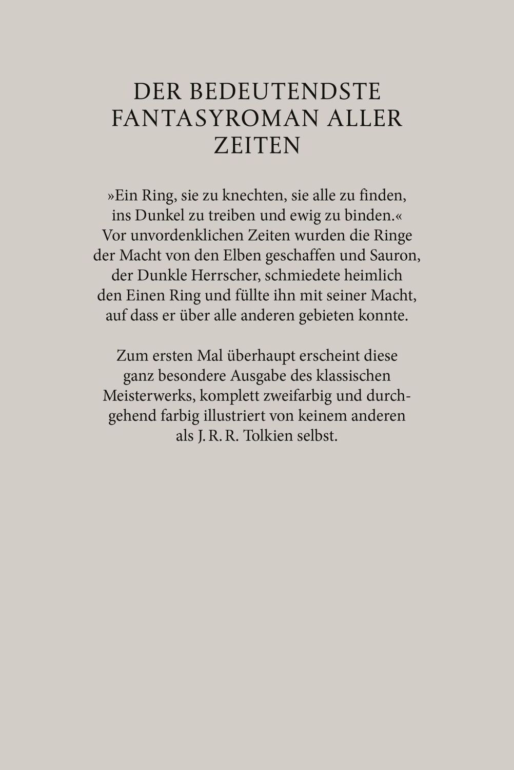 Rückseite: 9783608980806 | Der Herr der Ringe | mit Illustrationen des Autors | J. R. R. Tolkien