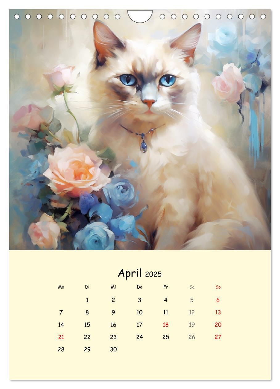 Bild: 9783435867363 | Liebliche Katzen. Anmut und Würde mit Blumen (Wandkalender 2025 DIN...