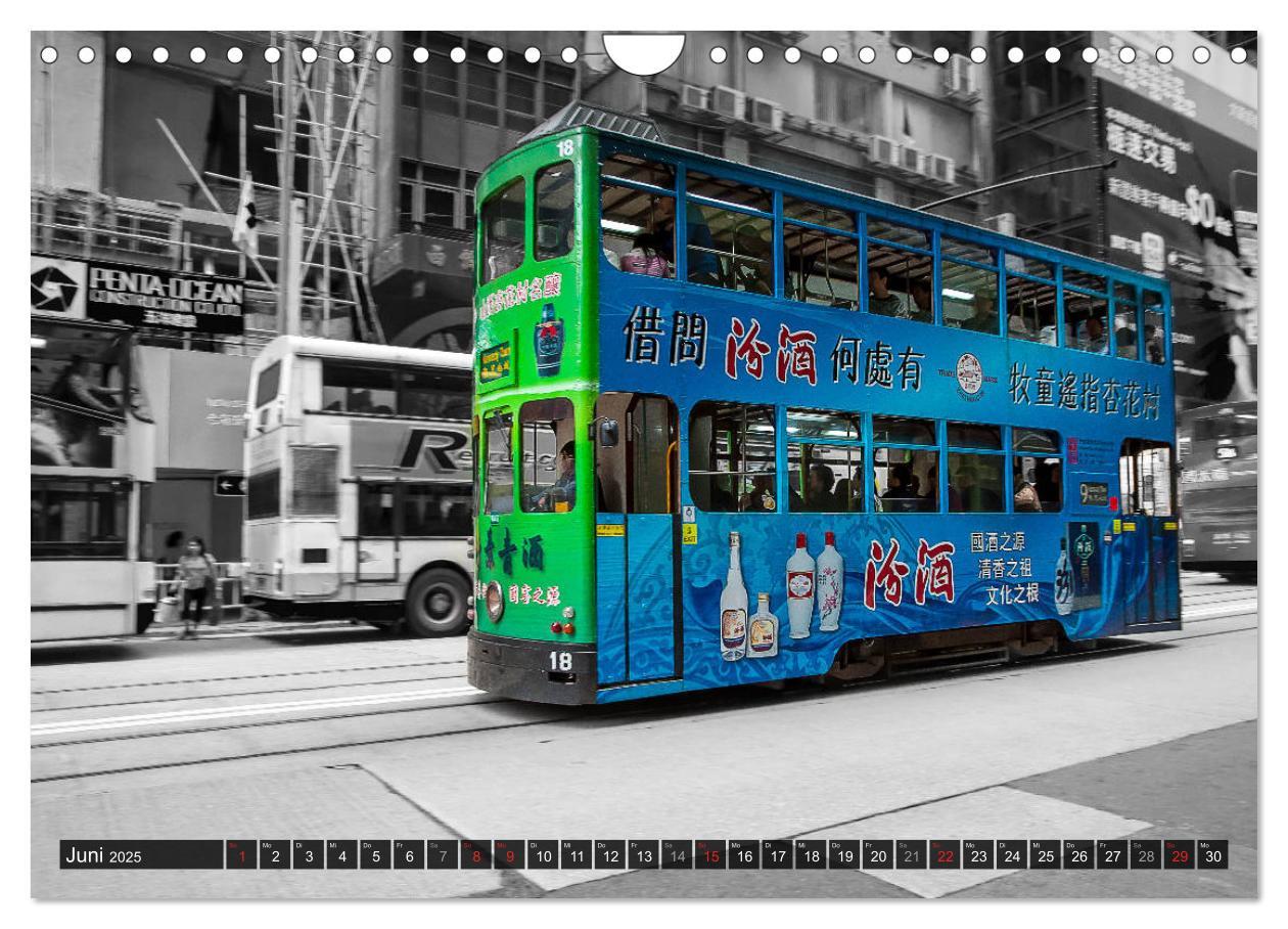 Bild: 9783435178339 | Ding Ding - Hong Kong's Tramways (Wandkalender 2025 DIN A4 quer),...