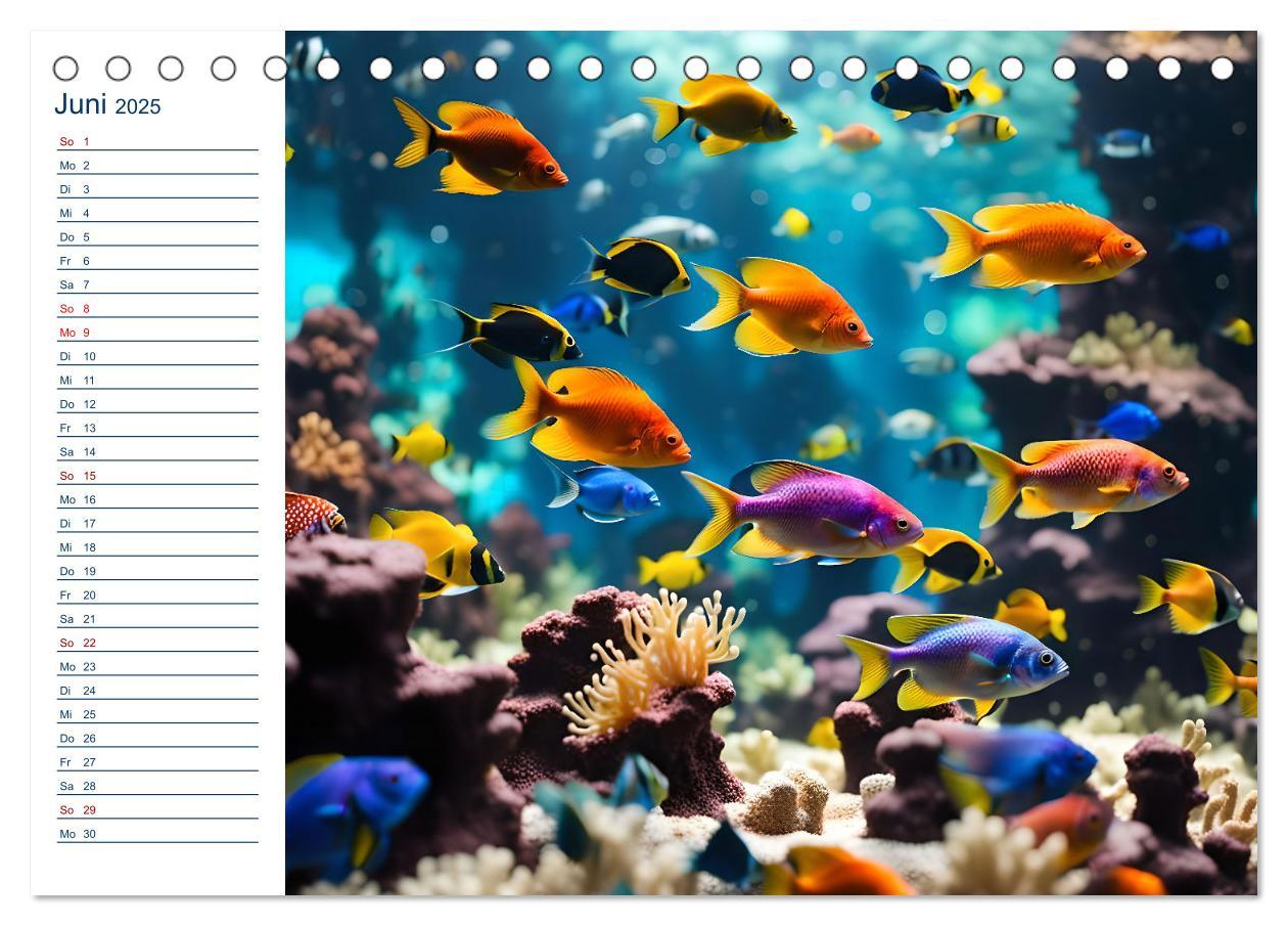 Bild: 9783457144886 | Aquarienzauber - Bunte KI Unterwasserwelten (Tischkalender 2025 DIN...