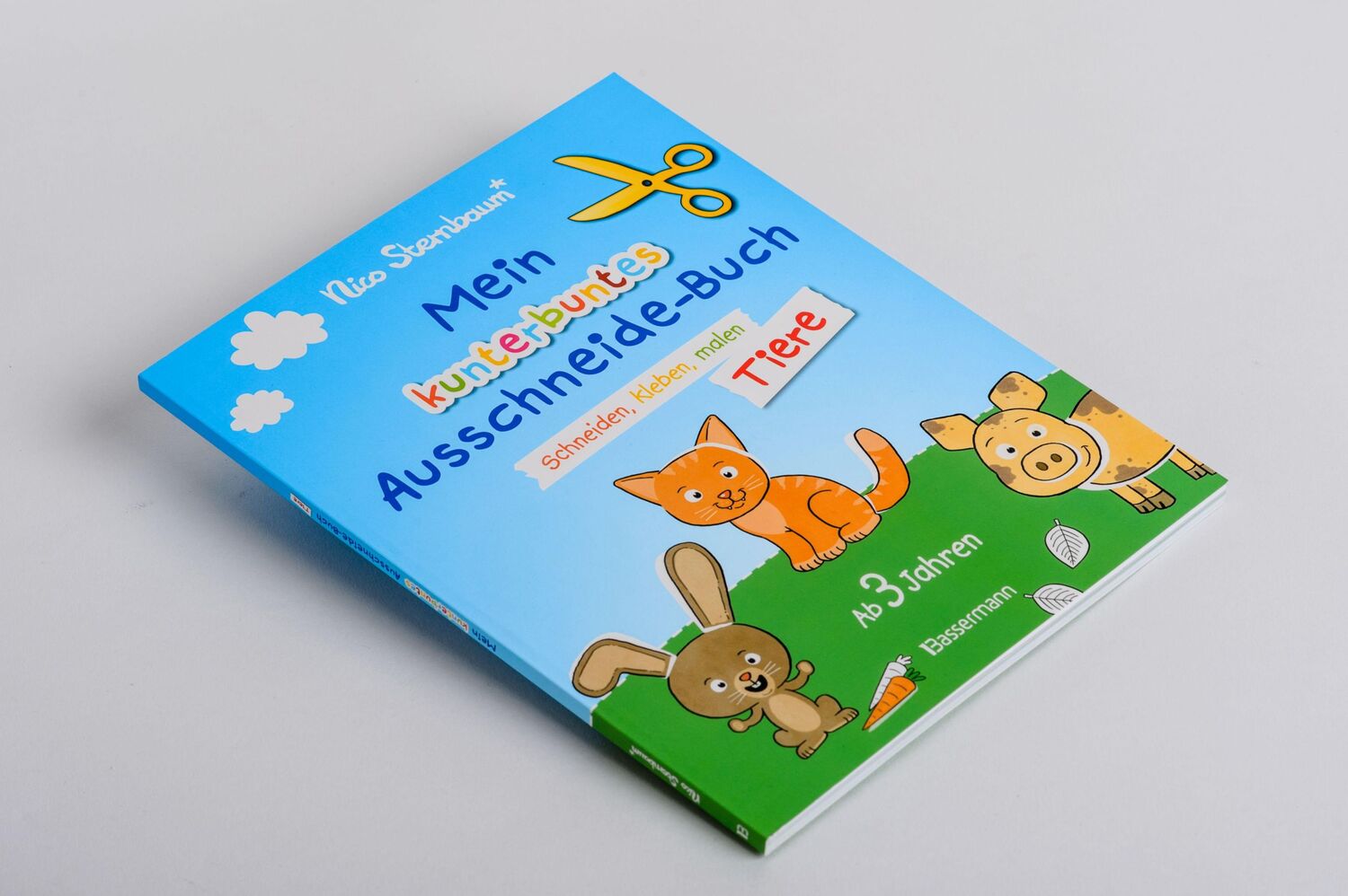 Bild: 9783809441519 | Mein kunterbuntes Ausschneidebuch - Tiere. Schneiden, kleben, malen...