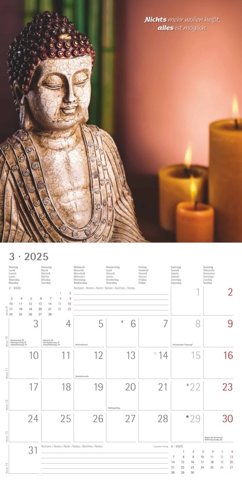 Bild: 4251732340858 | Alpha Edition - Zen 2025 Broschürenkalender, 30x30cm, Wandkalender...