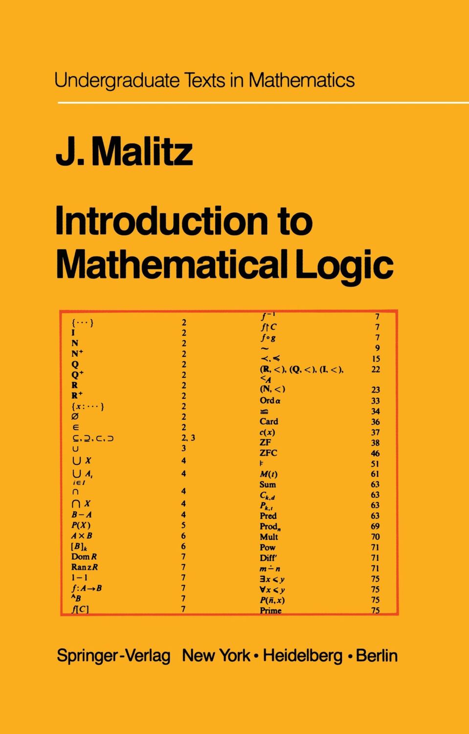 Cover: 9781461394433 | Introduction to Mathematical Logic | Jerome Malitz | Taschenbuch | xii