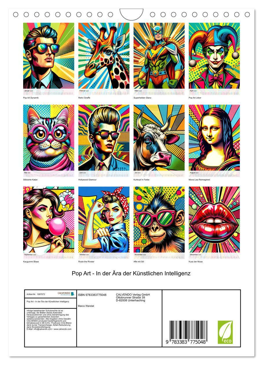 Bild: 9783383775048 | Pop Art - In der Ära der Künstlichen Intelligenz (Wandkalender 2025...