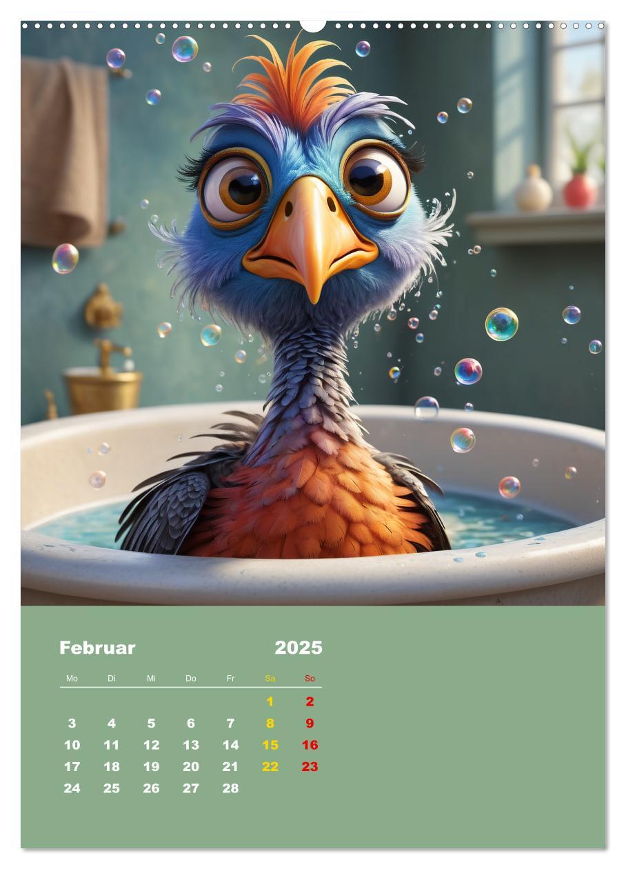 Bild: 9783457150290 | Diese schrägen Vögel (Wandkalender 2025 DIN A2 hoch), CALVENDO...