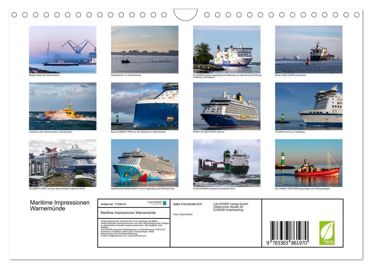 Bild: 9783383861970 | Maritime Impressionen Warnemünde (Wandkalender 2025 DIN A4 quer),...