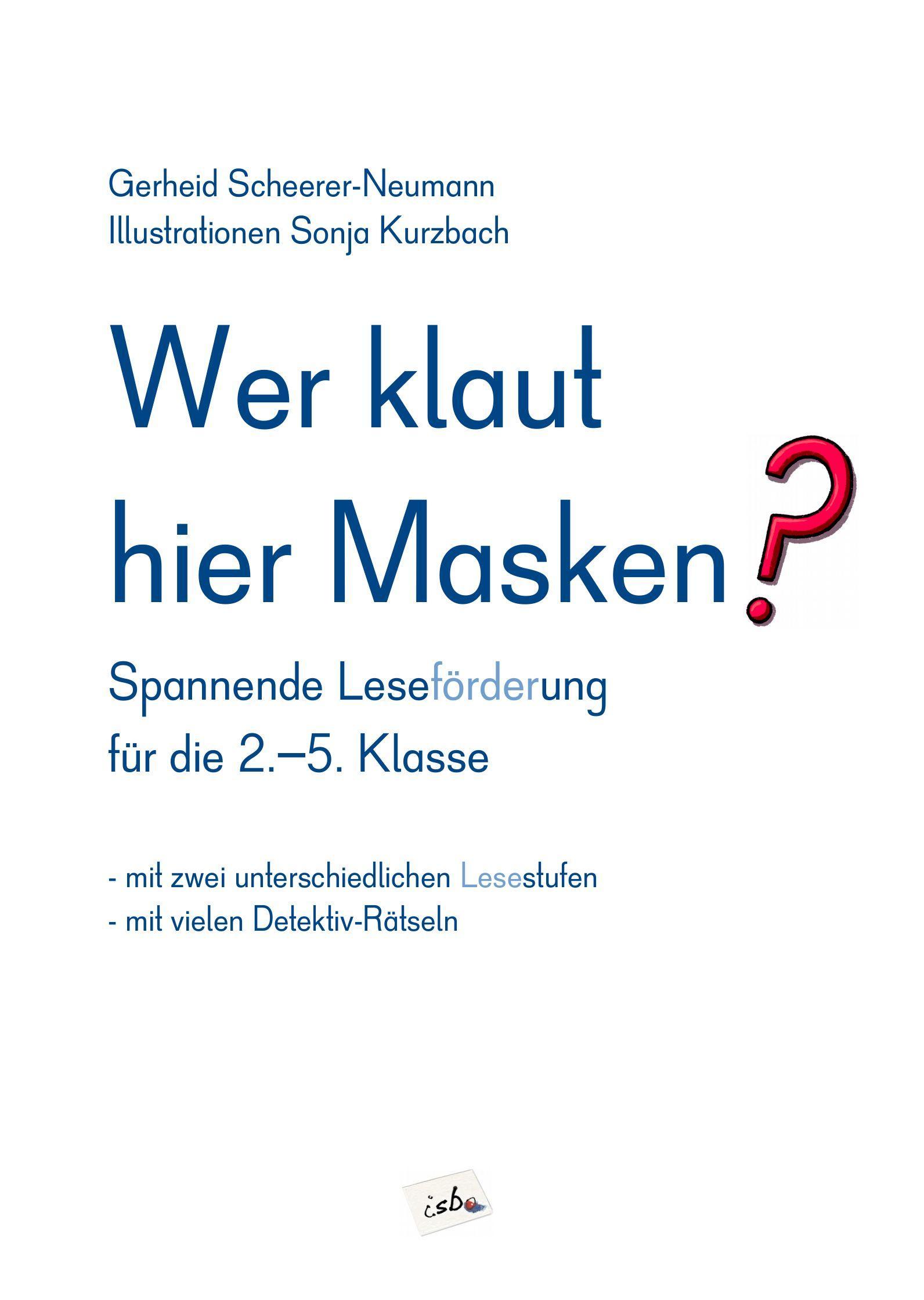 Bild: 9783942122351 | Wer klaut hier Masken? | Gerheid Scheerer-Neumann | Taschenbuch | 2020