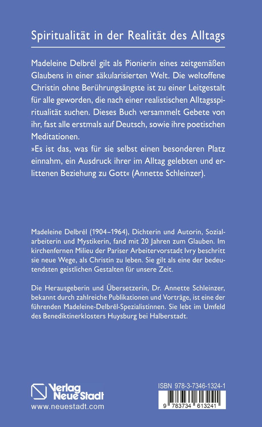 Rückseite: 9783734613241 | Du lebtest, und ich wusste es nicht | Madeleine Delbrêl | Buch | 2023