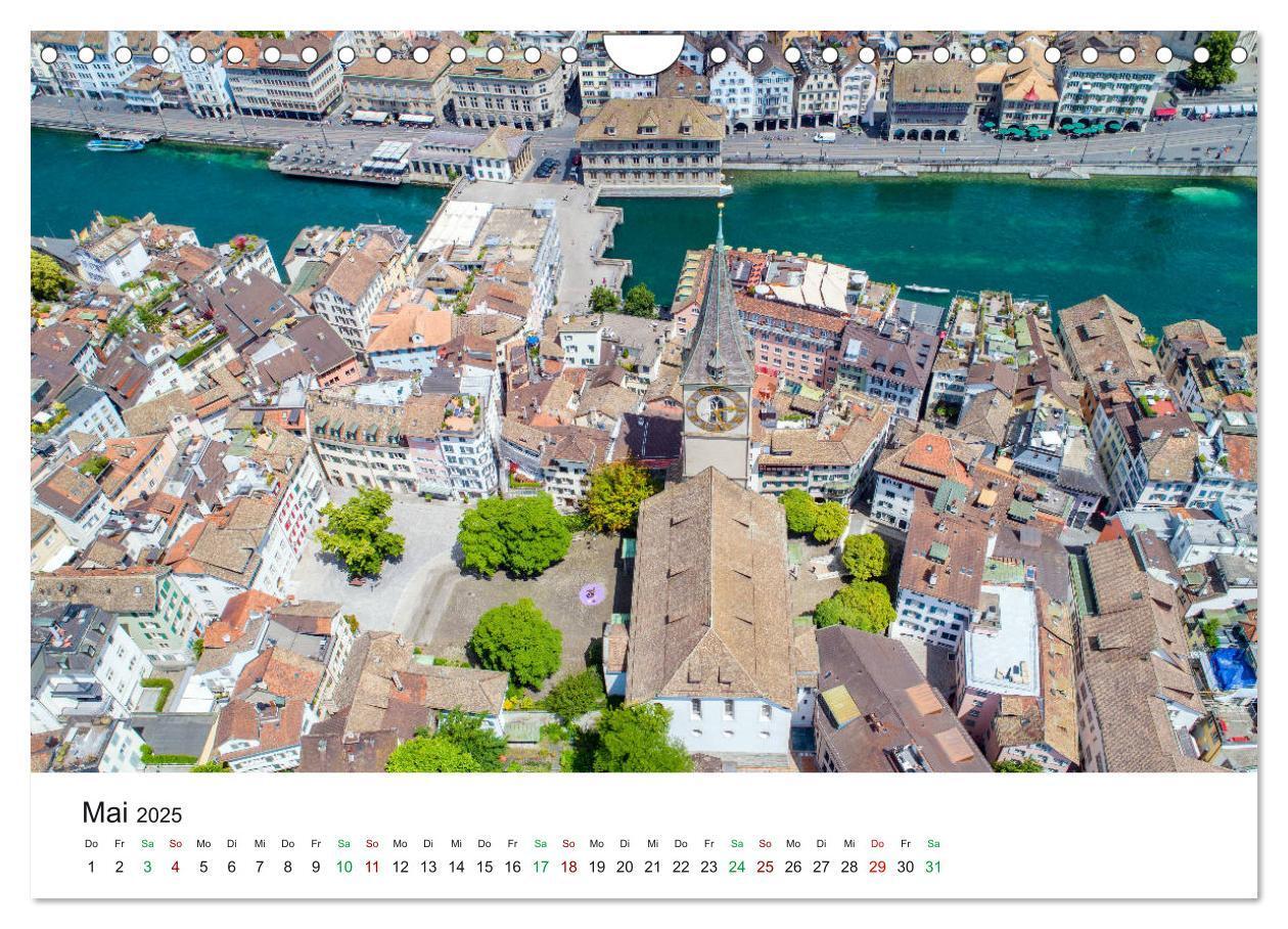 Bild: 9783435120772 | Luftbildkalender Zürich (Wandkalender 2025 DIN A4 quer), CALVENDO...