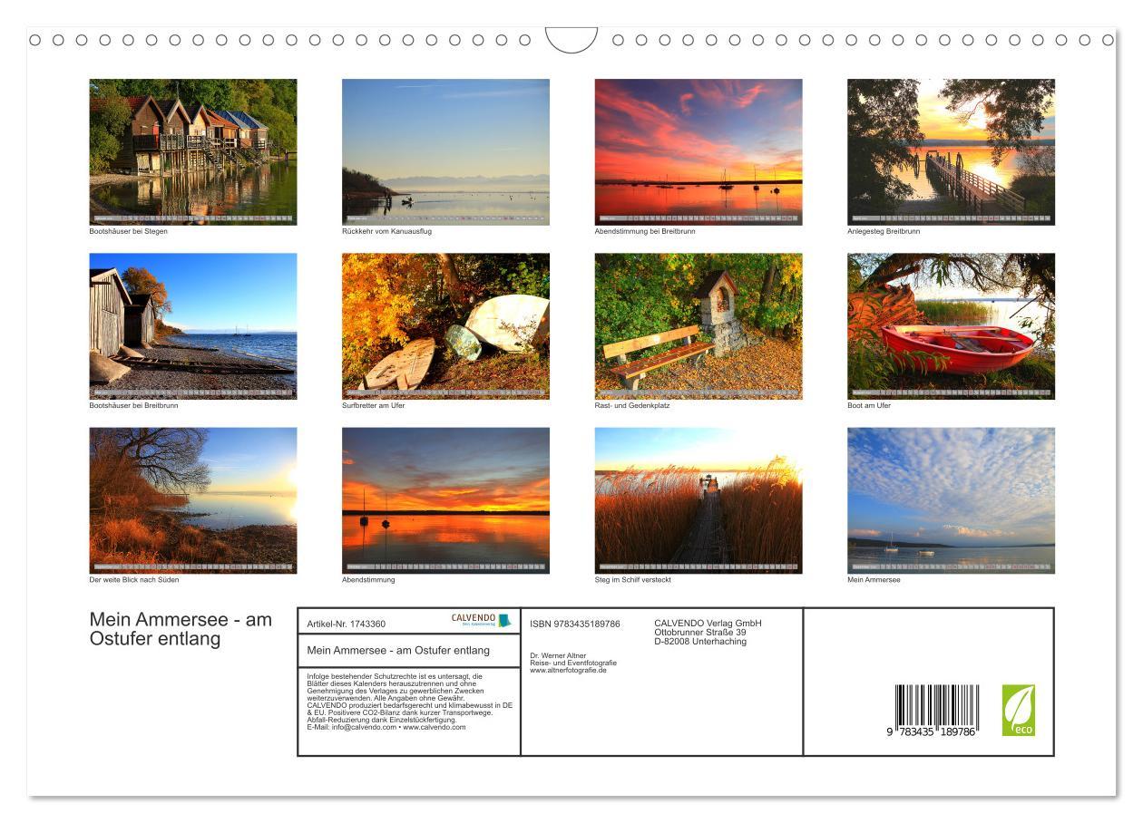 Bild: 9783435189786 | Mein Ammersee - am Ostufer entlang (Wandkalender 2025 DIN A3 quer),...