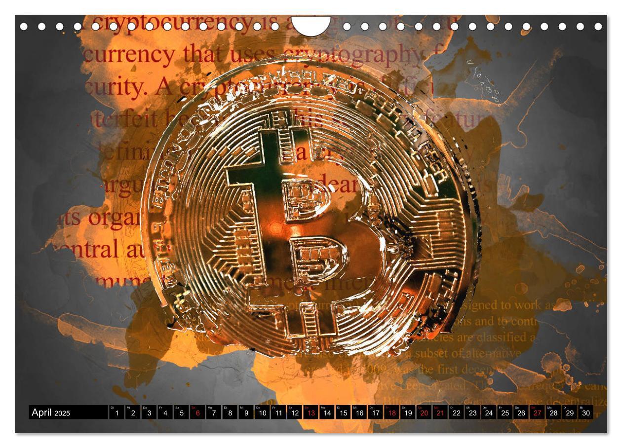 Bild: 9783435313884 | Bitcoins (Wandkalender 2025 DIN A4 quer), CALVENDO Monatskalender