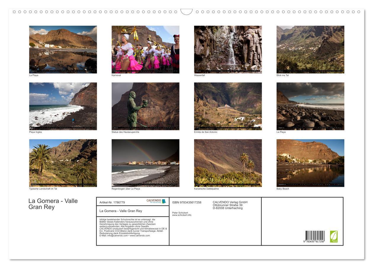 Bild: 9783435617258 | La Gomera - Valle Gran Rey (Wandkalender 2025 DIN A2 quer),...