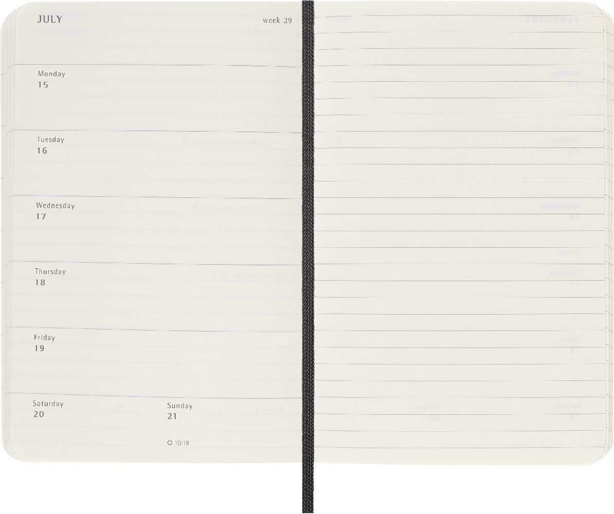 Bild: 8056598856736 | Moleskine 12 Monate Wochen Notizkalender 2024, Pocket/A6, Schwarz