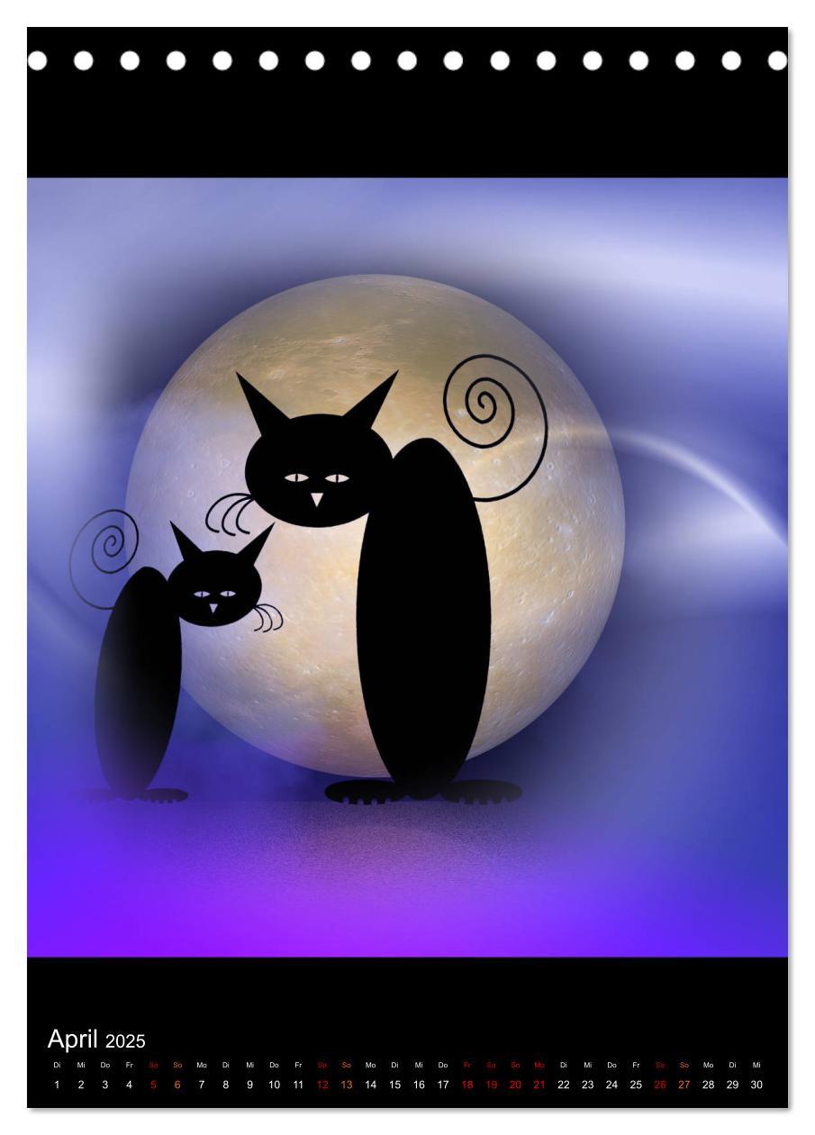 Bild: 9783435988884 | Mooncats - sie leben und sie träumen (Tischkalender 2025 DIN A5...