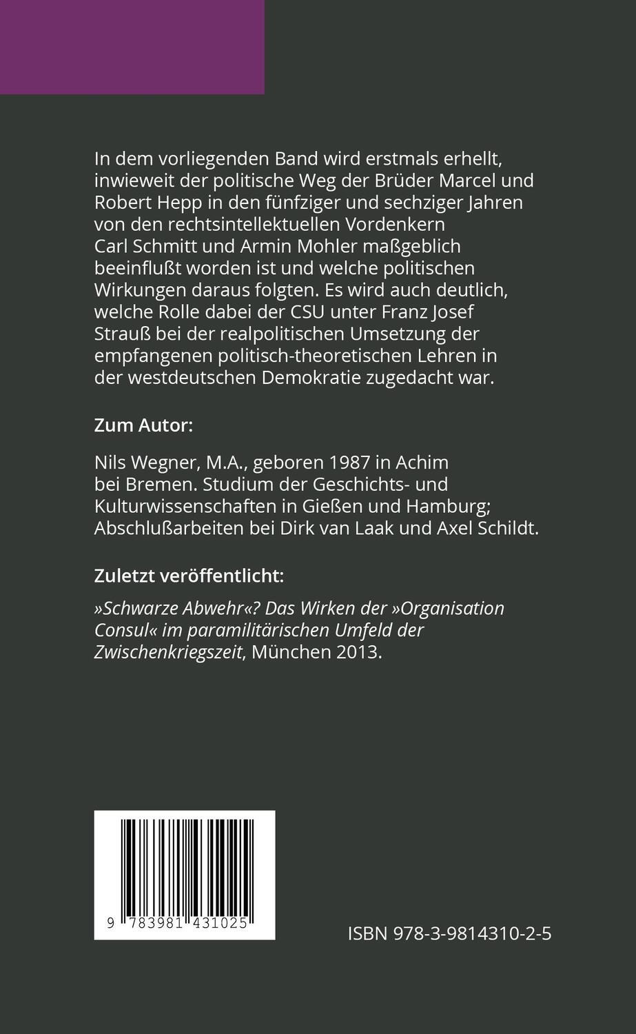 Rückseite: 9783981431025 | Erträge | Schriftenreihe der Bibliothek des Konservatismus, Band 2