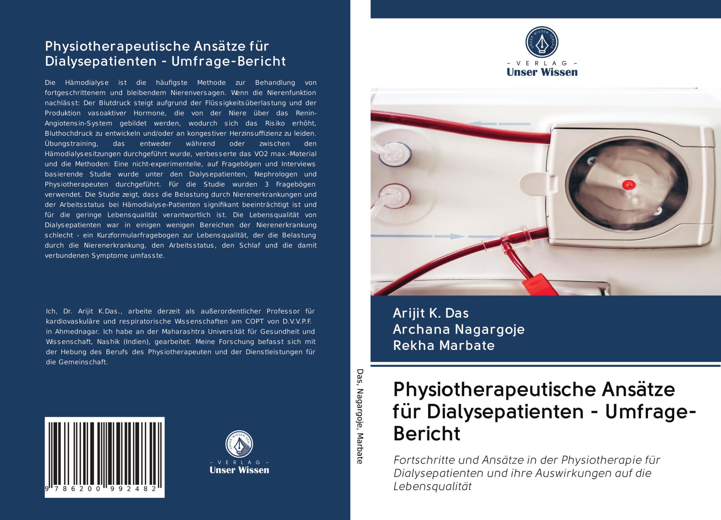 Cover: 9786200992482 | Physiotherapeutische Ansätze für Dialysepatienten - Umfrage-Bericht