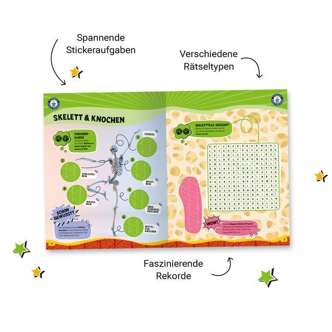 Bild: 9783473480265 | Guinness World Records Stickern und Rätseln: Körper | Richter (u. a.)