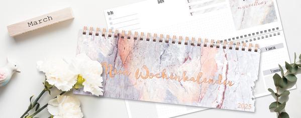 Bild: 9783731879008 | Tischquerkalender Marble 2025 | Verlag Korsch | Kalender | 128 S.