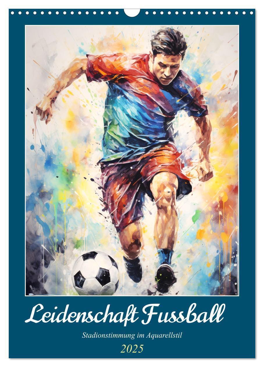 Cover: 9783383806889 | Leidenschaft Fussball. Stadionstimmung im Aquarellstil...