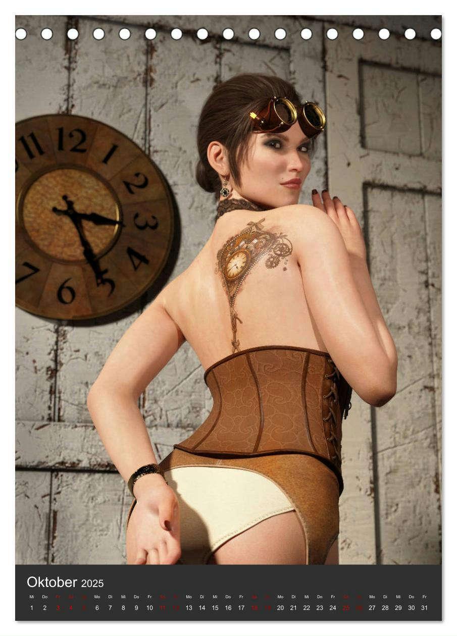 Bild: 9783435938834 | Sexy Steampunk Pin Up (Tischkalender 2025 DIN A5 hoch), CALVENDO...