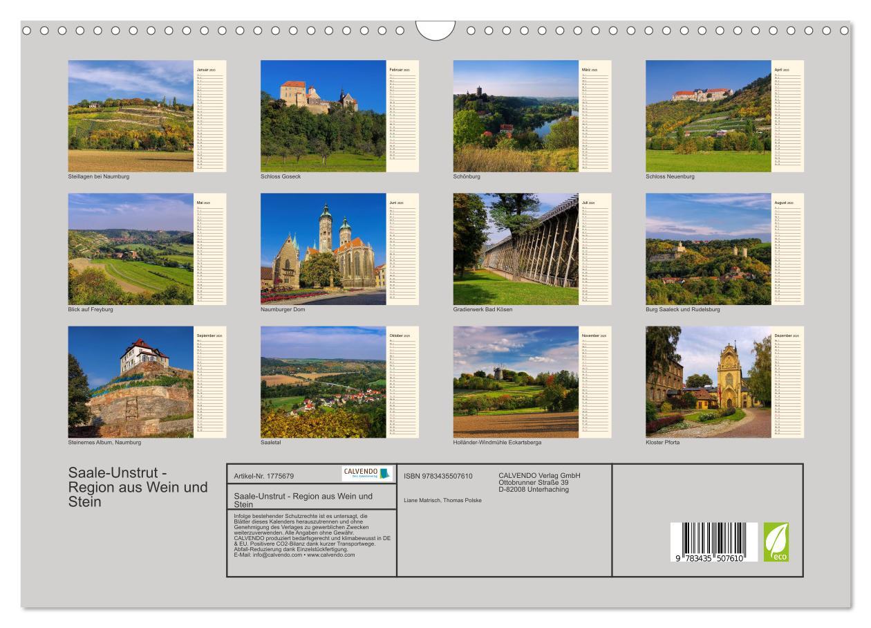 Bild: 9783435507610 | Saale-Unstrut - Region aus Wein und Stein (Wandkalender 2025 DIN A3...