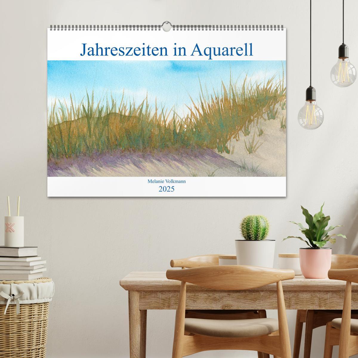 Bild: 9783435094516 | Jahreszeiten in Aquarell (Wandkalender 2025 DIN A2 quer), CALVENDO...