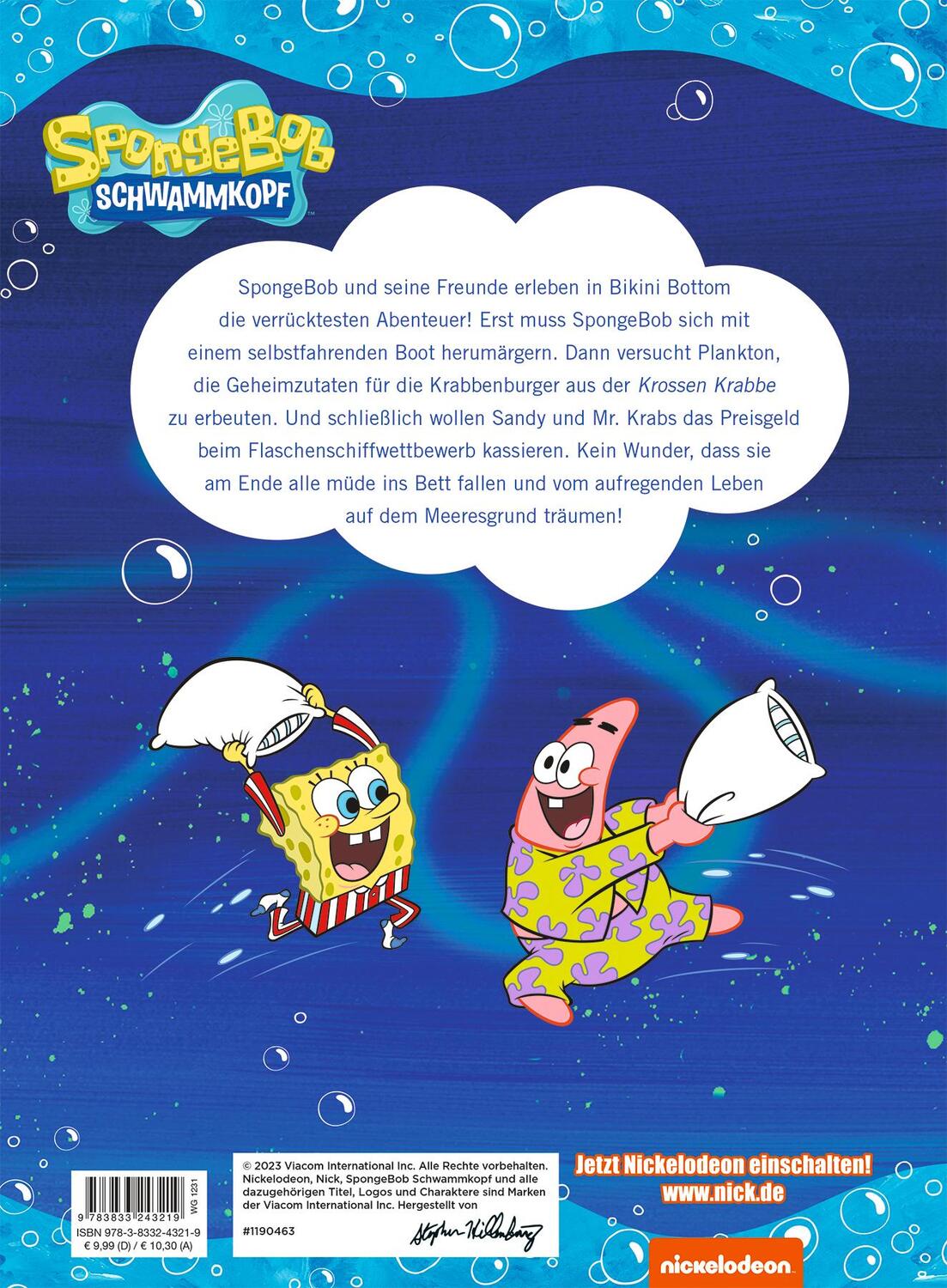 Rückseite: 9783833243219 | SpongeBob Schwammkopf: Meine liebsten Gutenachtgeschichten | Weber