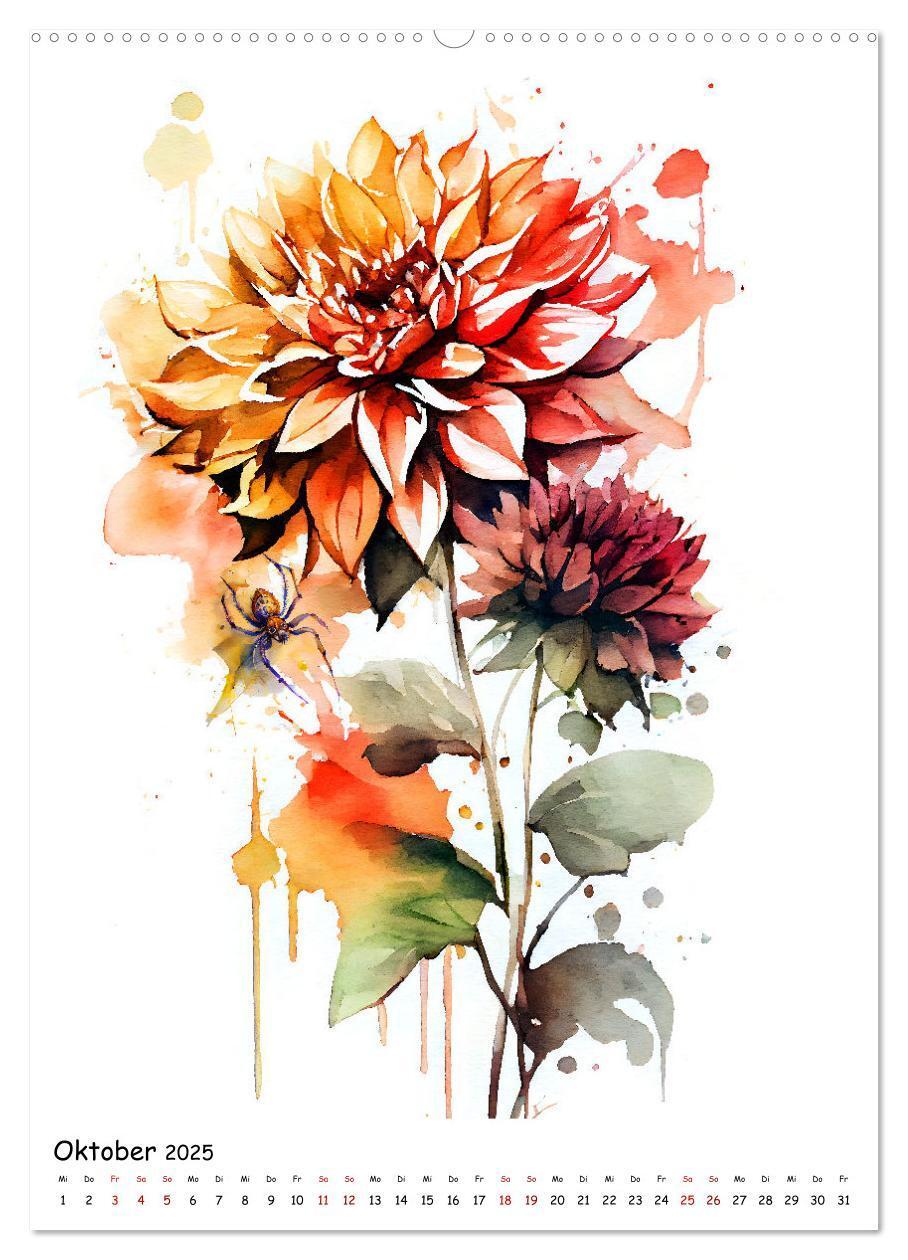 Bild: 9783435877959 | Aquarellmalerei - Blumen und Tiere im Garten (hochwertiger Premium...