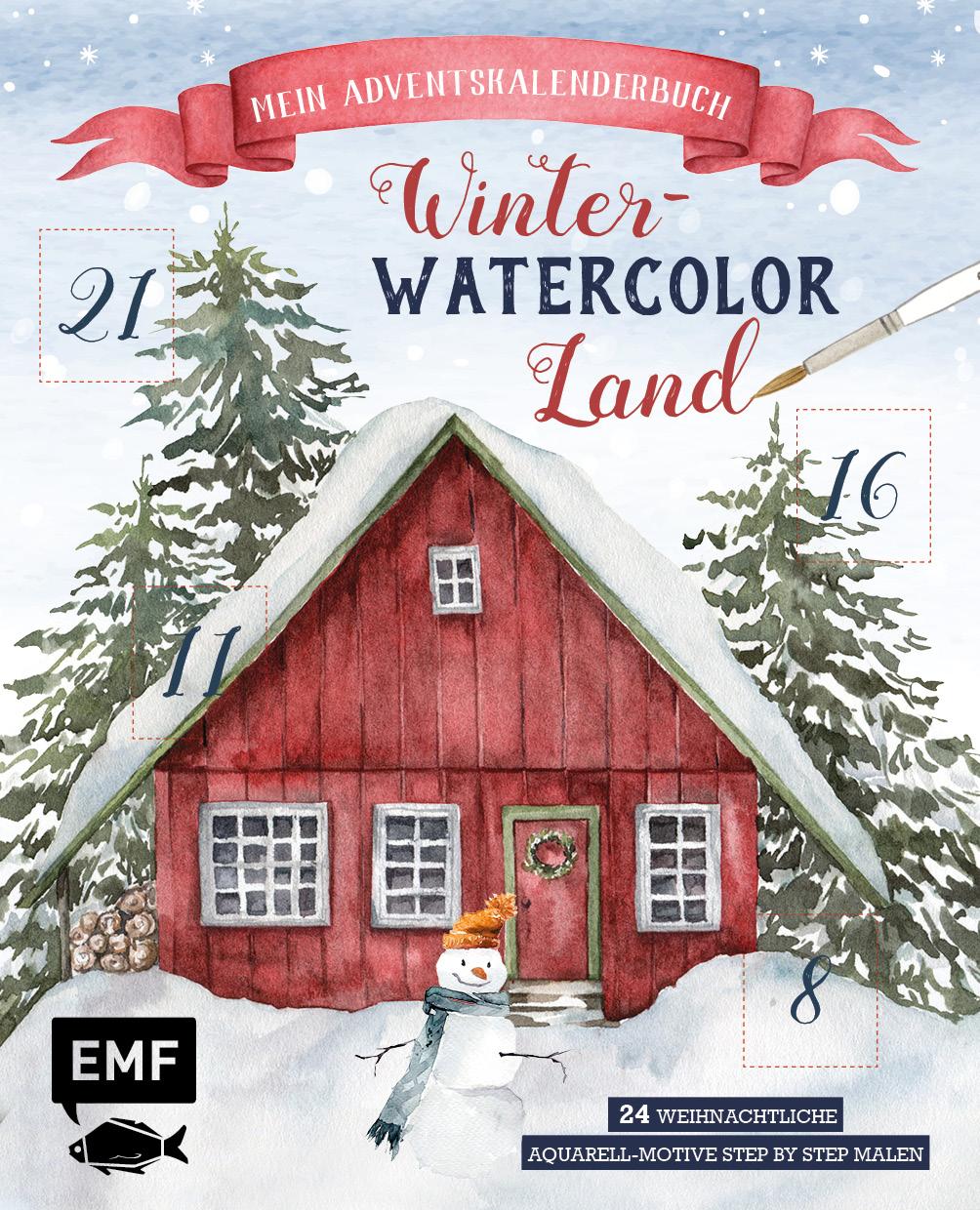 Cover: 9783745912722 | Mein Adventskalender-Buch: Winter-Watercolor-Land | Stahlmann (u. a.)