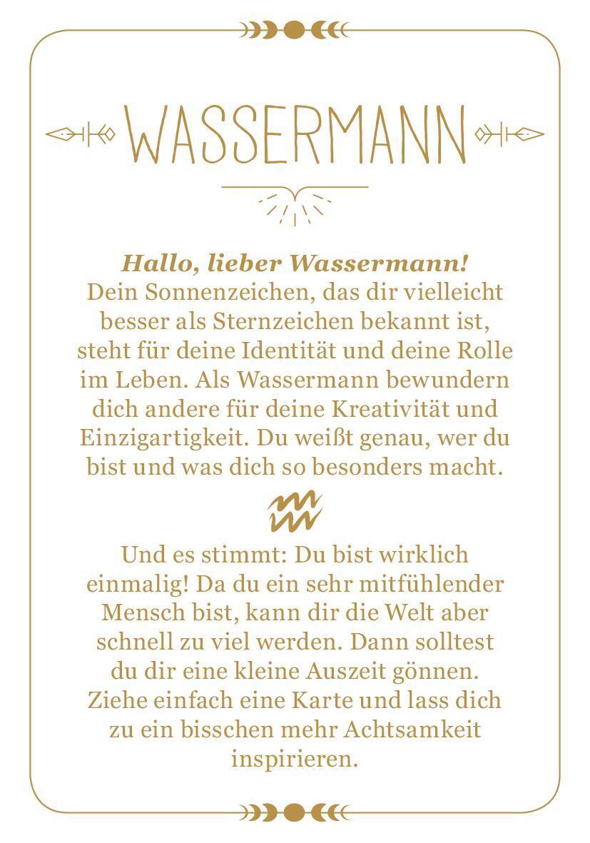 Bild: 9783845849751 | Achtsamkeit für den Wassermann | 50 Astro-Kärtchen | Taschenbuch